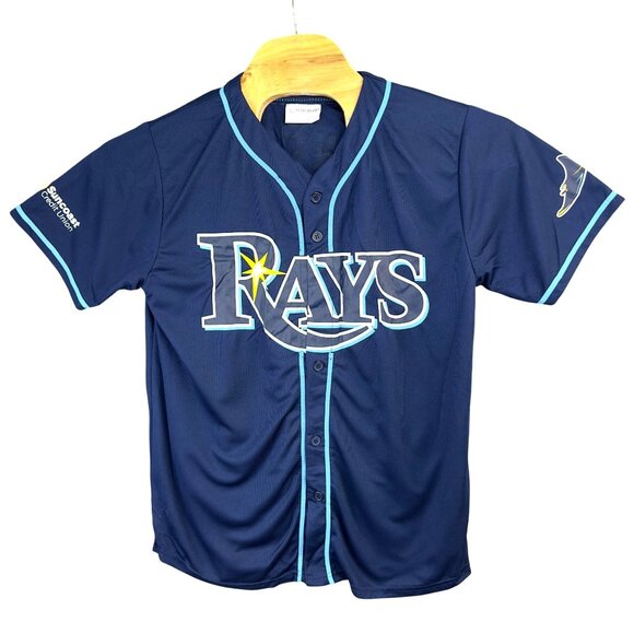 Vintage MLB Tampa Rays Blake Snell # 4 Jersey Men M  Blue Stadium Give Away - Picture 1 of 9